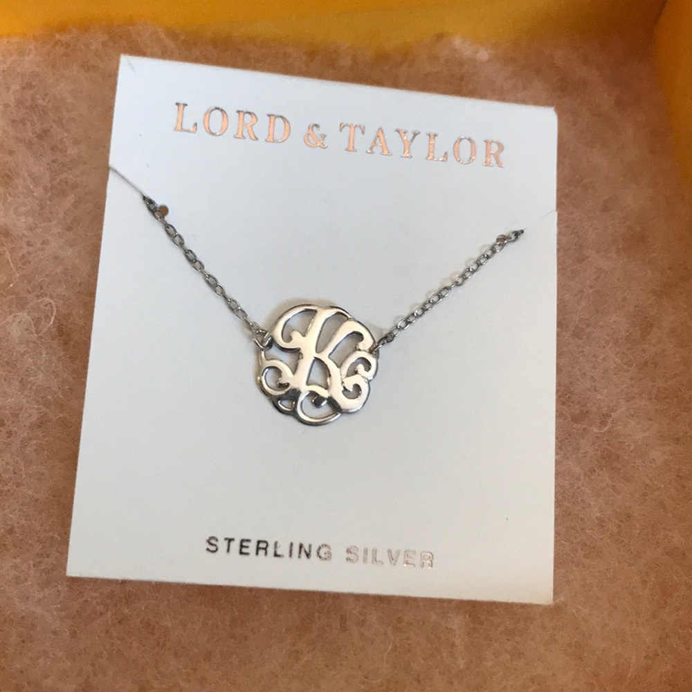 K monogram necklace **never worn